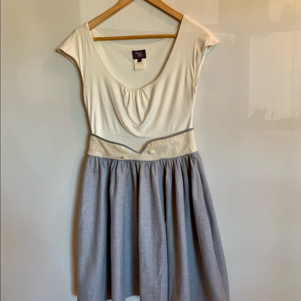 Cream and Grey Dress